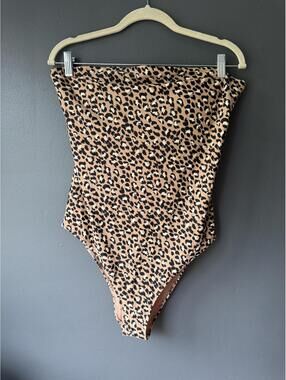 Aerie XL One Piece Cheeky Swimsuit - Leopard Print
